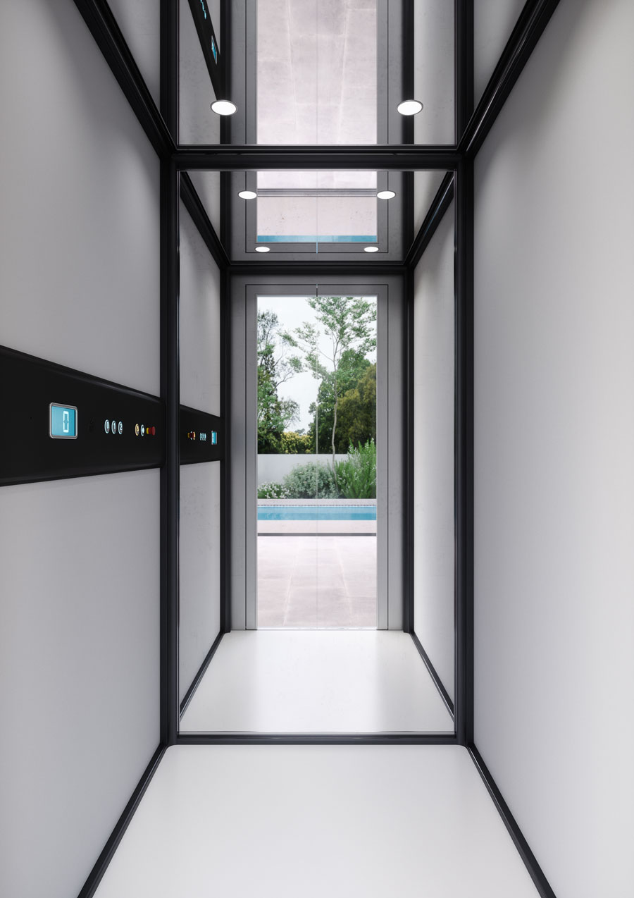 Minimalist style hallway.